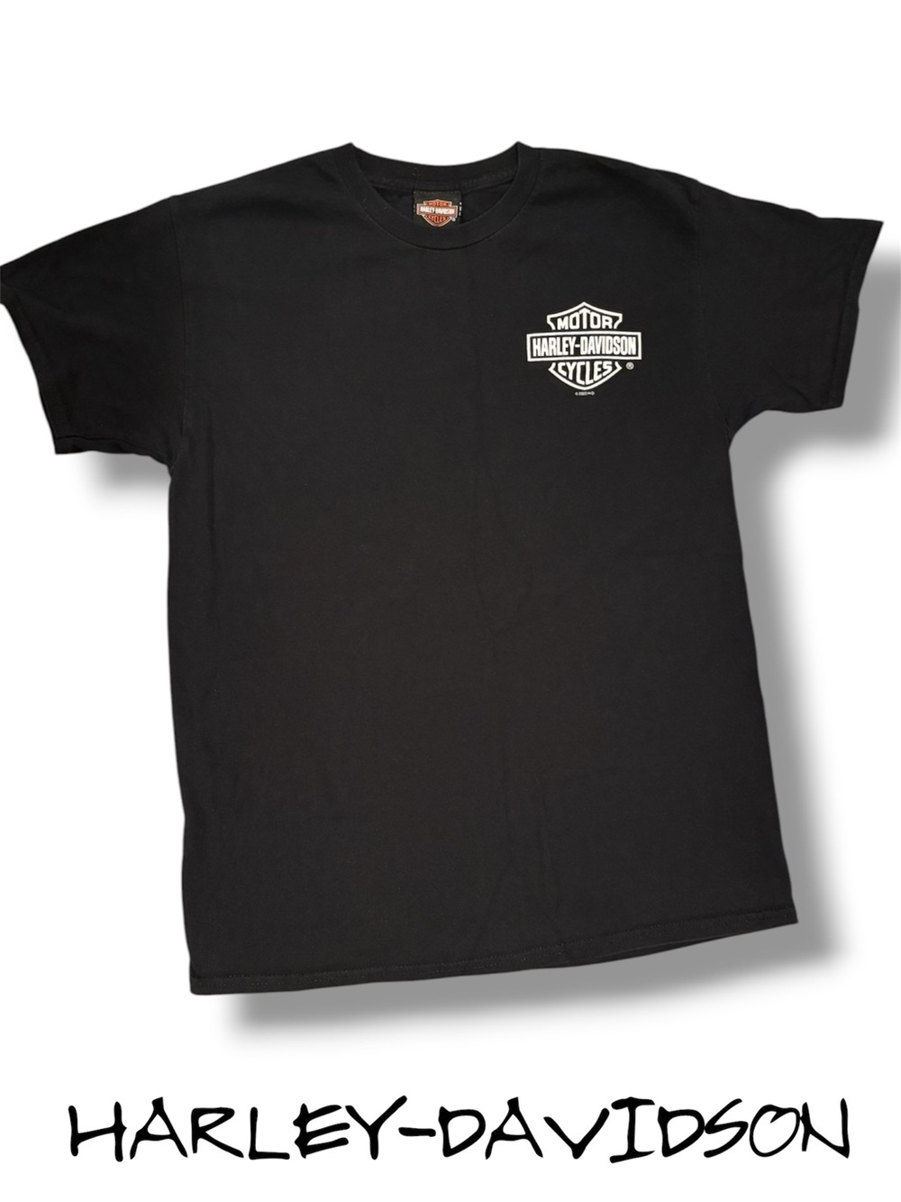 Harley-Davidson Sacramento CA State Capitol Graphic T-Shirt Black 100% Cotton